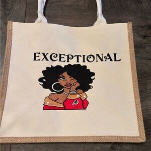 Stylish Canvas Tote - Cream and Tan